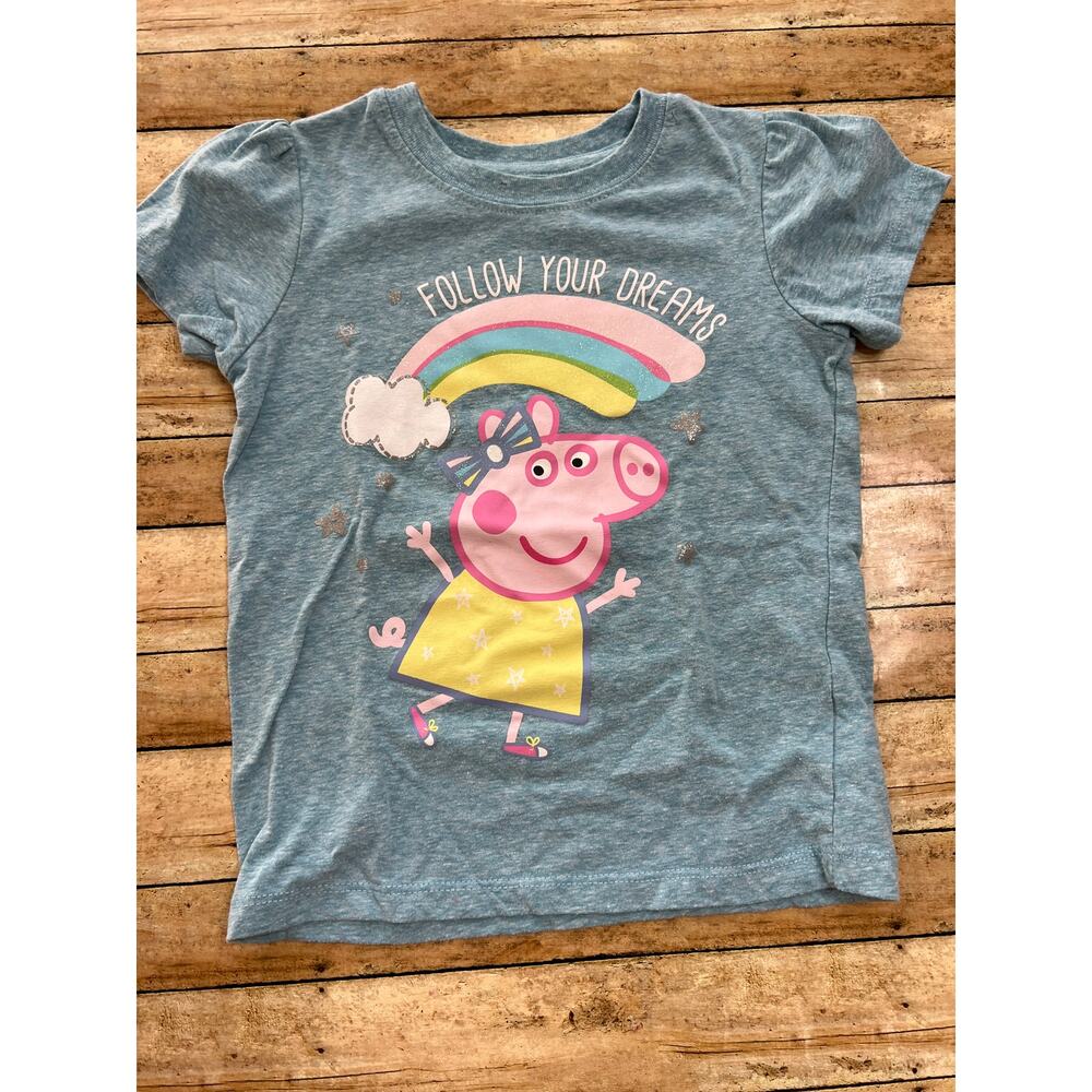 Peppa Pig Follow Your Dreams Rainbow T-shirt Toddler Girls 5T